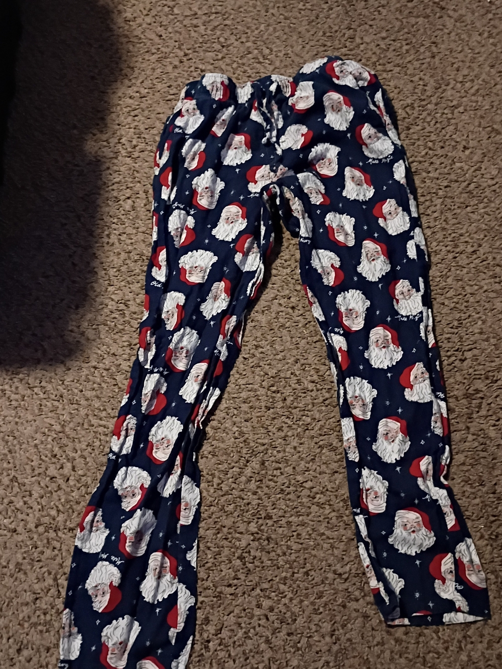 Old Navy Navy Santa Face Kids Leggings